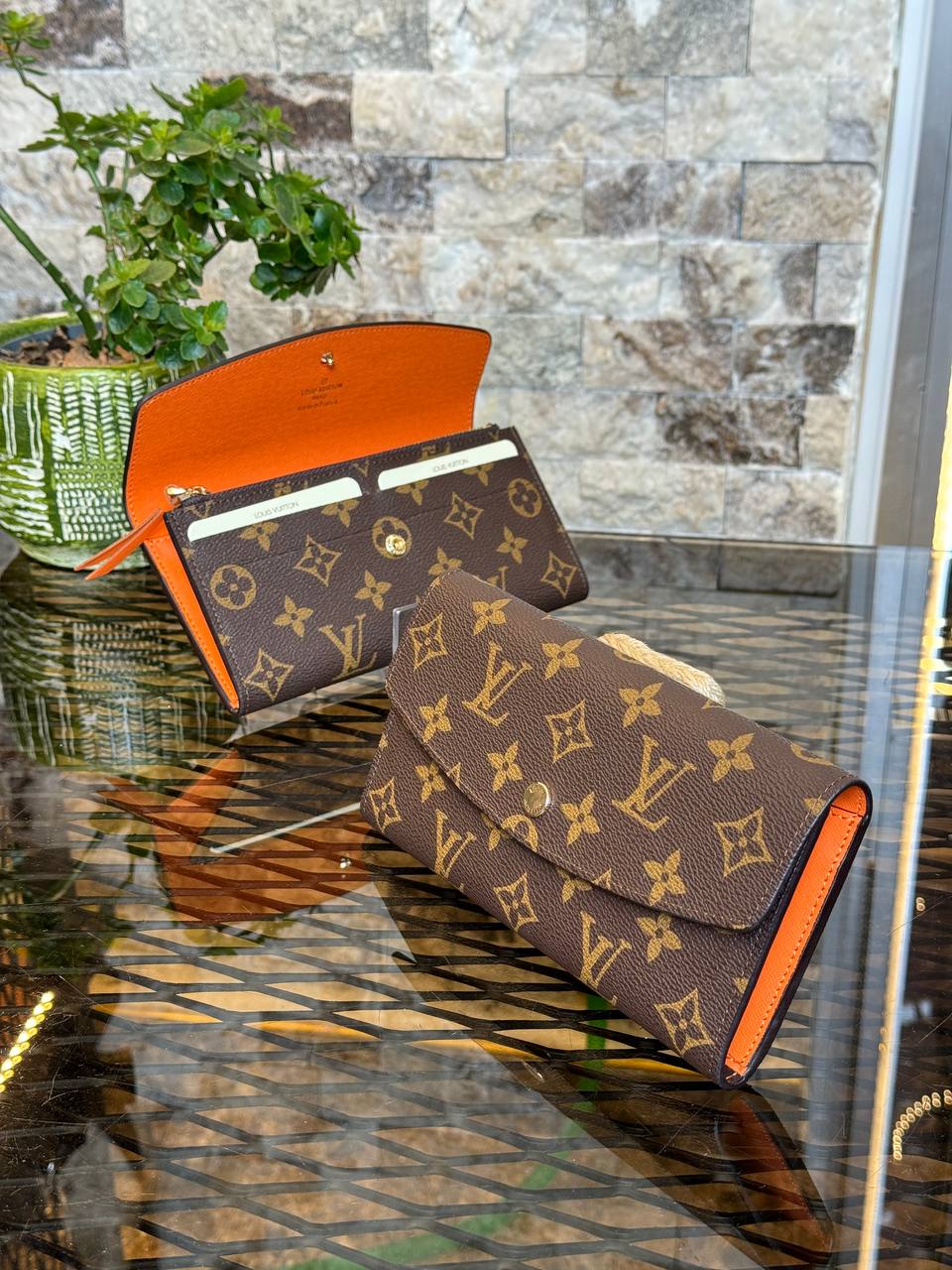 L - Leather Wallet (Orange)