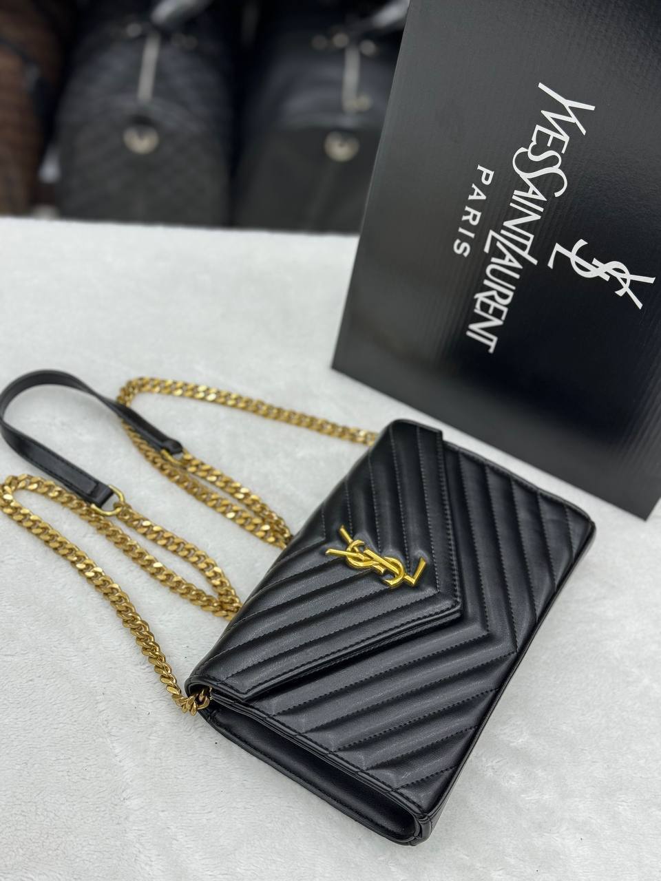 Quilted Shoulder Bag (Big) (DarkSilver)