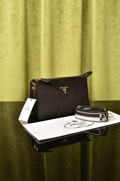 PRD - Vitello Daino Soft Mini Zippered Bag Argilla