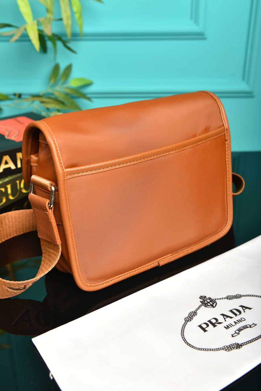 PRD - Nylon and Saffiano Leather Bag with Strap