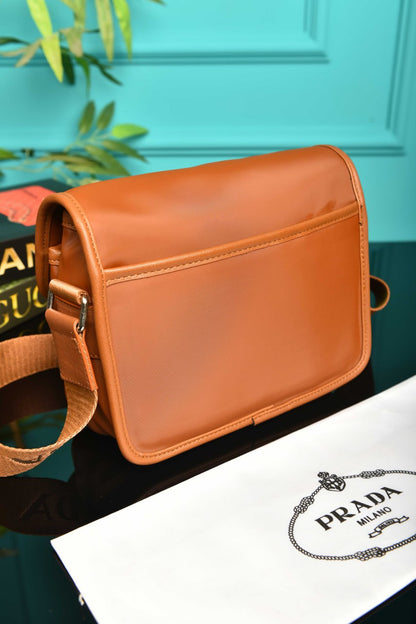 PRD - Nylon and Saffiano Leather Bag with Strap