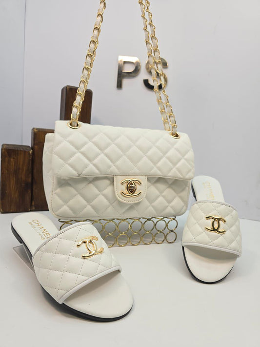 CH Bag and Slipper (White)